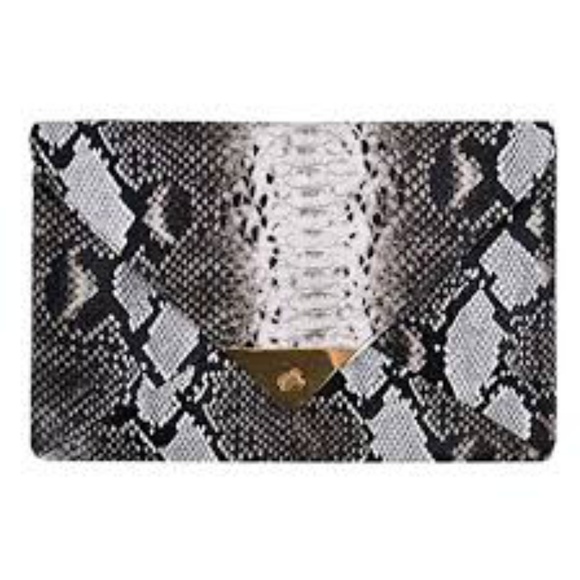 NEW Snakeskin Envelope Clutch Handbag - Picture 3 of 7